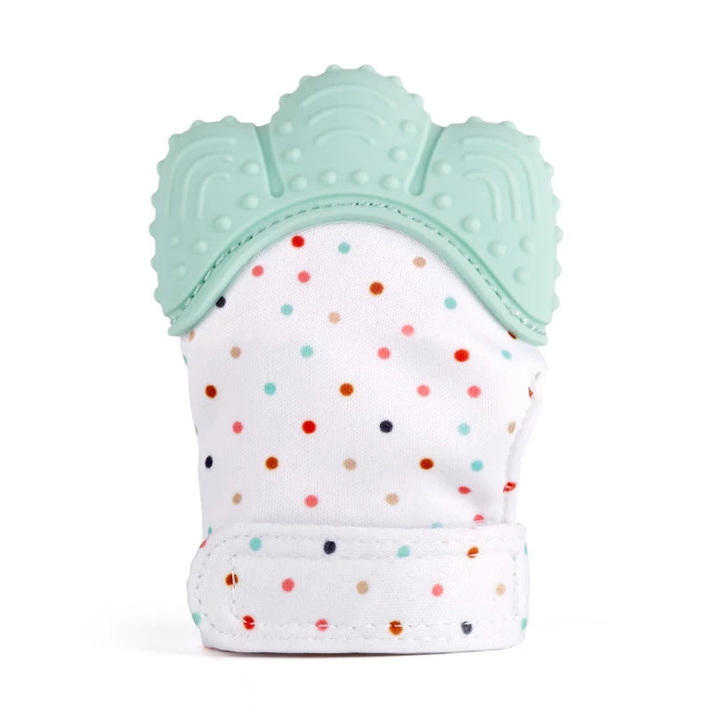 Silicone Baby Teether Pacifier Gloves Mittens Teething Chewable Newborn Nursing Teether Infant BPA Free Soft Sucking Fingers Toy