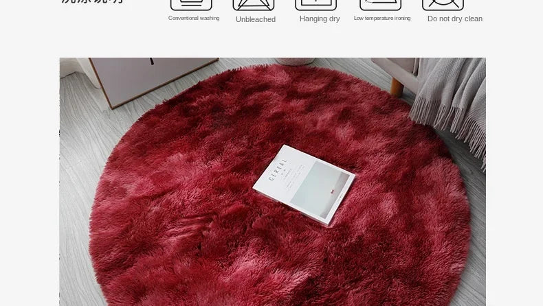 Soft Luxe Round Carpet – Fluffy White Rug for Living Room, Kid’s Room & More