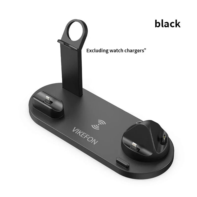 30W 7 in 1 Wireless Charger Stand Pad For iPhone 16 15 14 Pro Max Apple Watch Airpods Pro iWatch 8 7 Fast Charging Dock Station