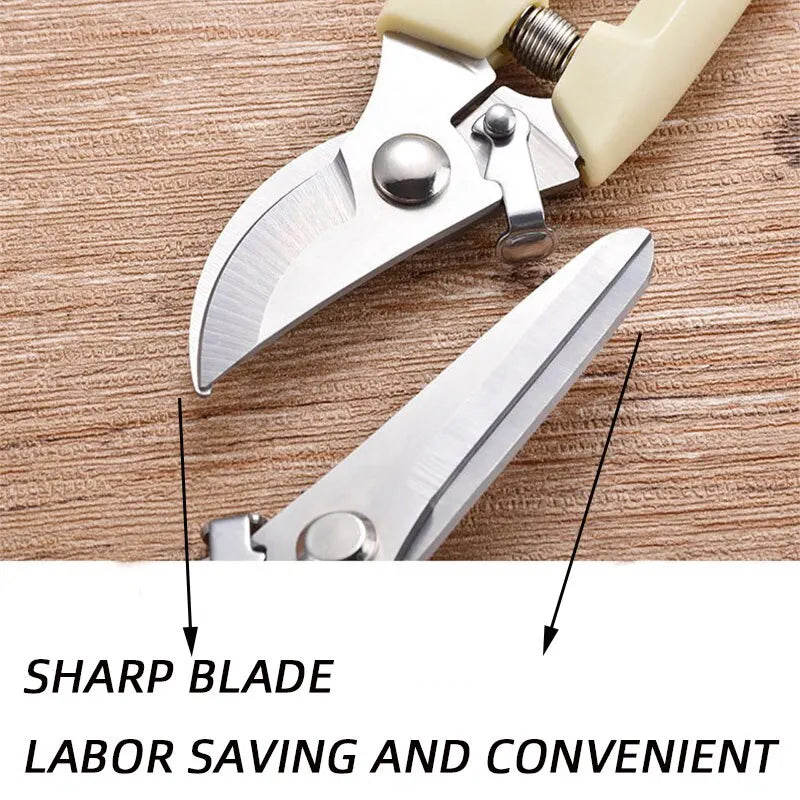 Stainless Steel Scissors for Flower Cutting Arrangement Pruning Fruit Tree Garden Branch Cutting Household Grafting Tools Set