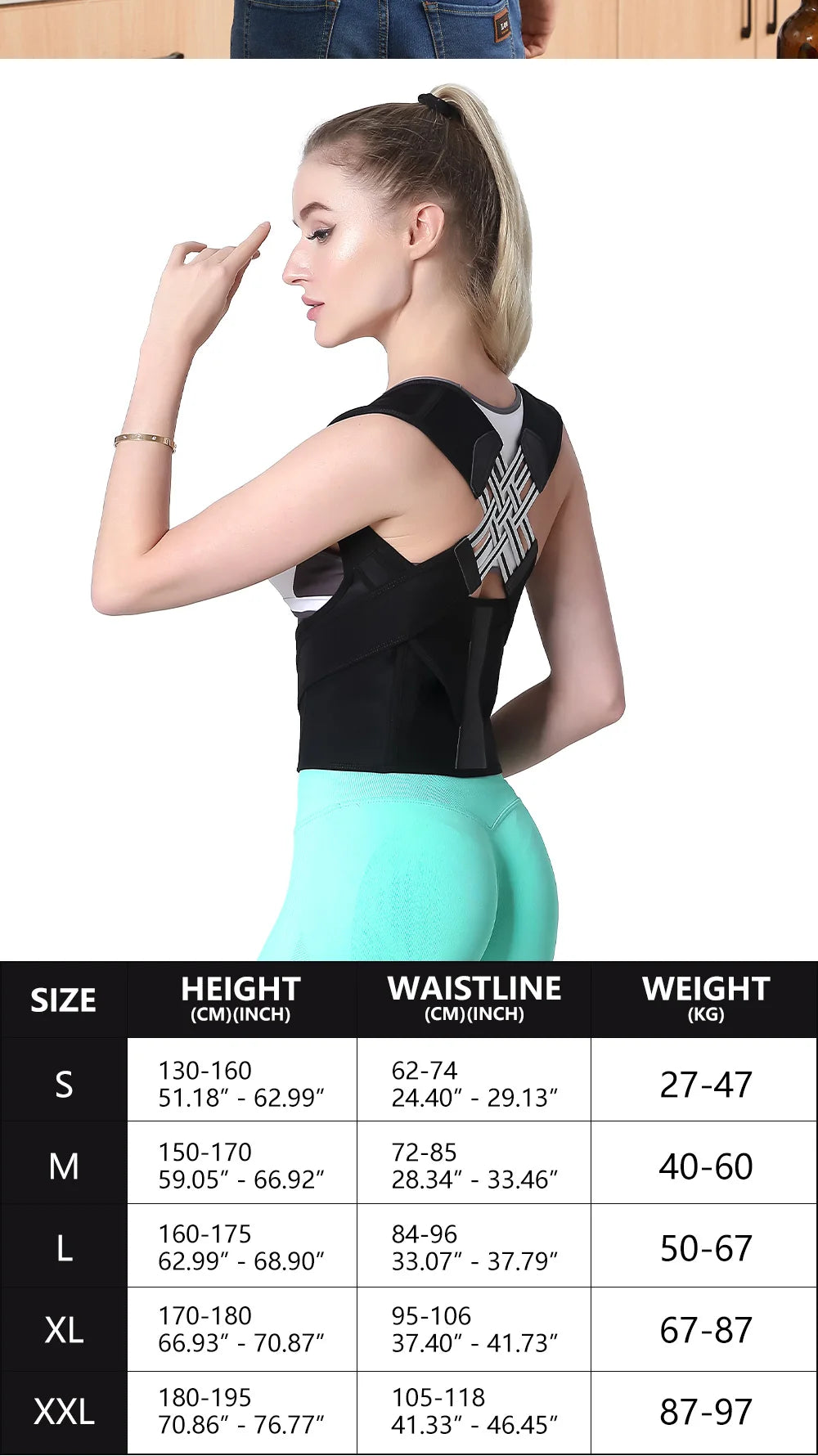 Adjustable Back Posture Corrector Belt Women Men Prevent Slouching Relieve Pain Posture Corrector
