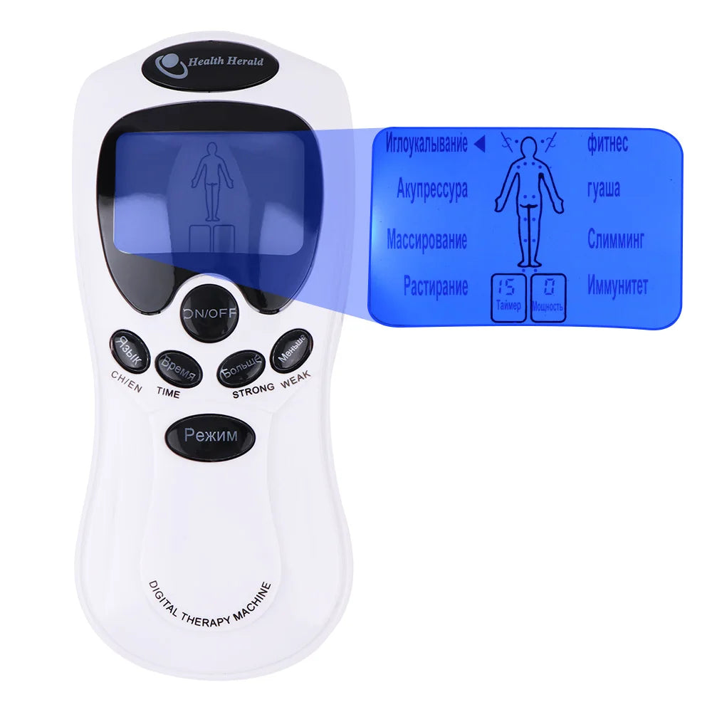 PulseFlex™ 8-Mode Digital Therapy Massager – EMS & TENS Muscle Stimulator for Face & Body Relief