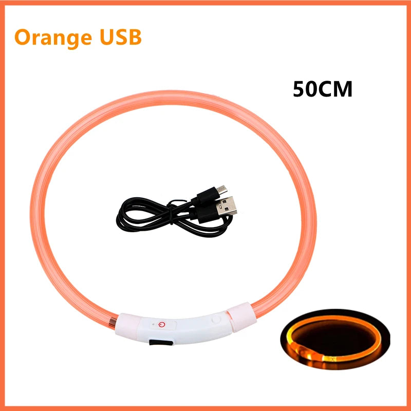 LumiPaw™ Luxe LED Pet Collar – USB Rechargeable, Adjustable & Radiantly Safe