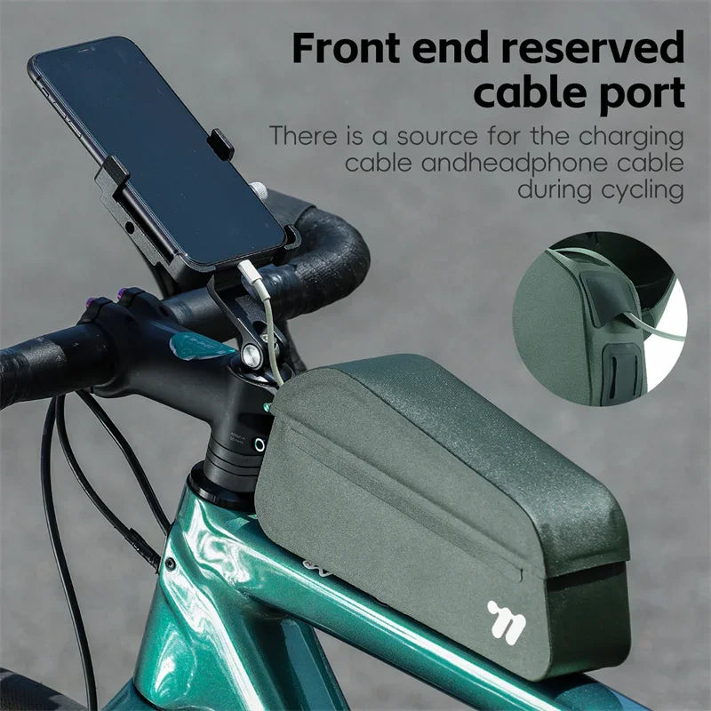 WEST BIKING Waterproof Bicycle Top Tube Bag Lightweight Bike Frame Pack Durable Cycling Storage Bag for Mountain and Road Bikes