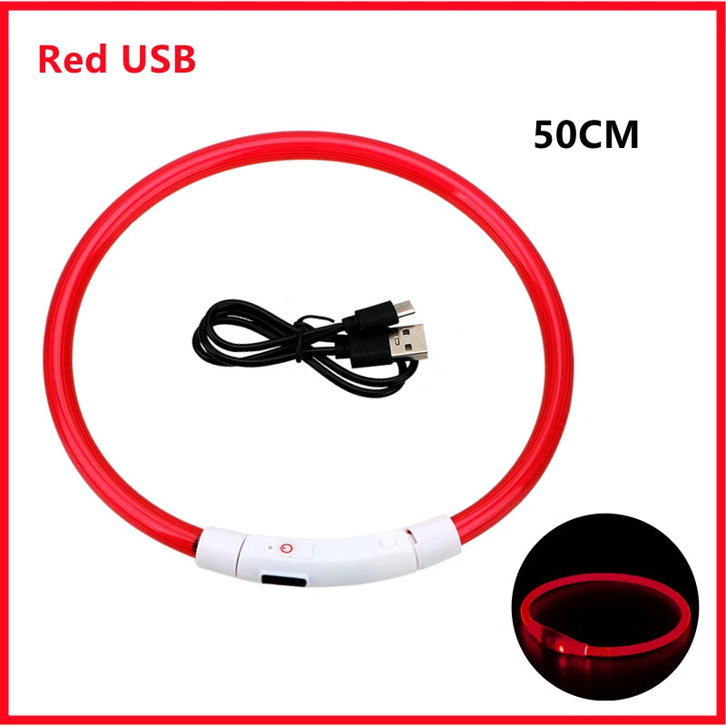 LumiPaw™ Luxe LED Pet Collar – USB Rechargeable, Adjustable & Radiantly Safe