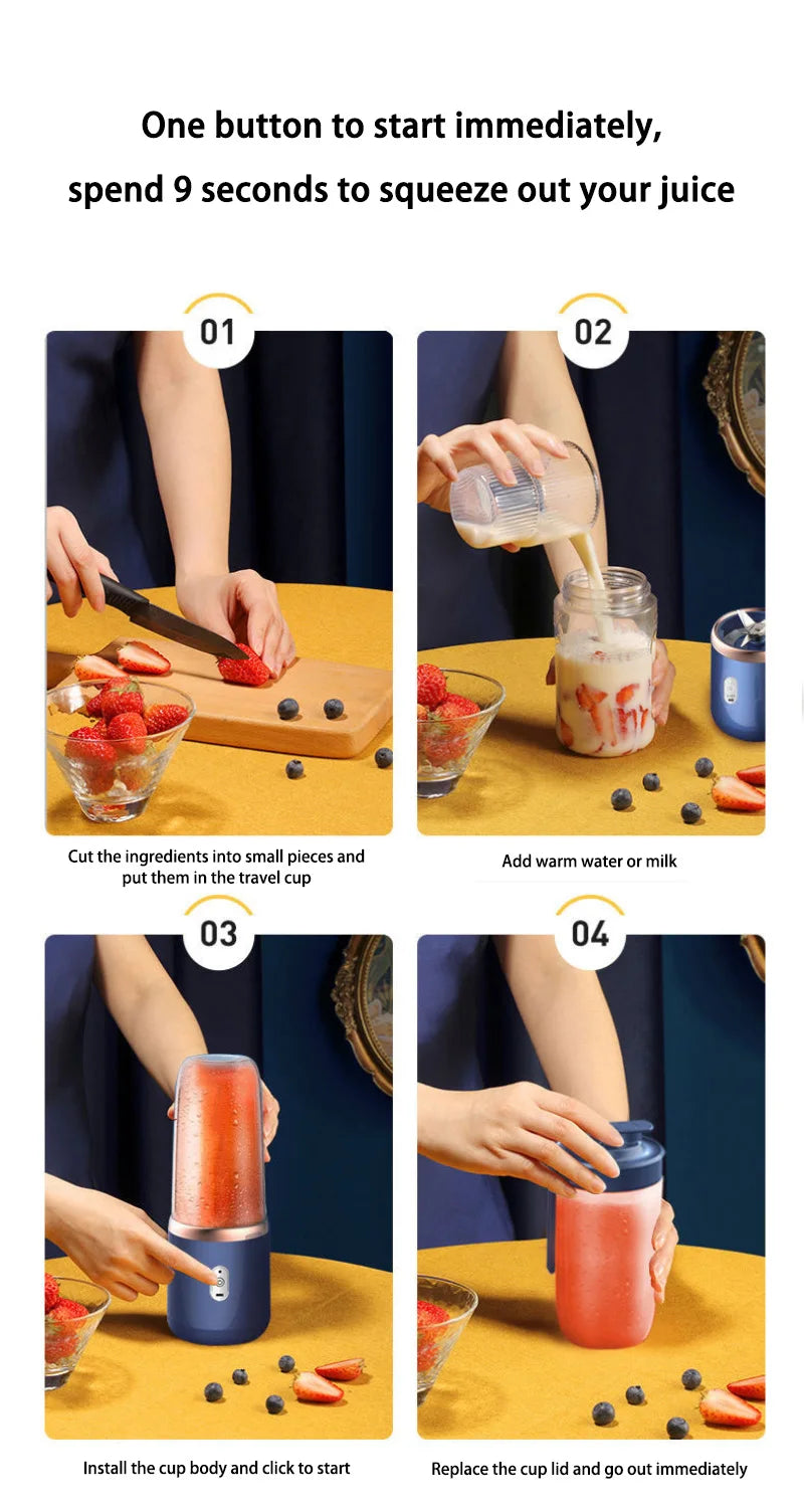 MIJIA™ Mini Juicer – Portable Power for Smoothies, Shakes & More