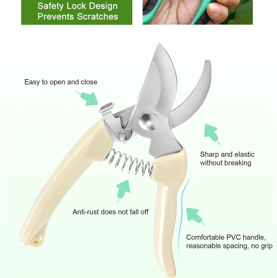 Garden Scissors for Bonsai Professional Pruning Trees Orchard Grape Branches Gadgets Agricultural Farm Hand Tools Floral Pruner