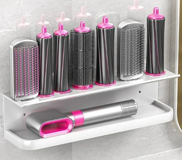 Wall Hairdryer Holder Dyson Airwrap Storage Shelf Makeup Storage Rack Dryer Hair Curler Stand Bathroom Organizer Home Accessory