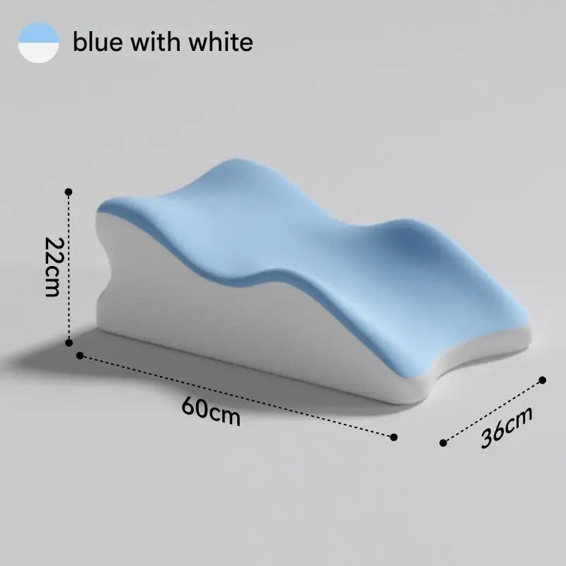 Multi-Position Memory Foam Pillow – Cooling Bed/Floor Cushion for Stomach Sleepers, 60x36x22cm
