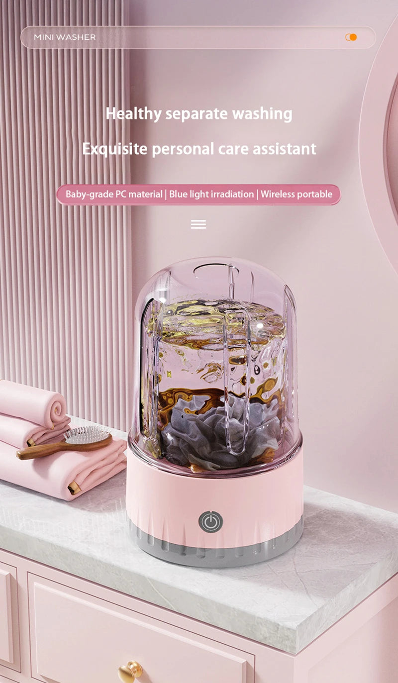 New Wireless Washing Machine Portable Underwear Cleaner 2000AH Mini Socks Wash Machine Fully automatic Laundry Bucket