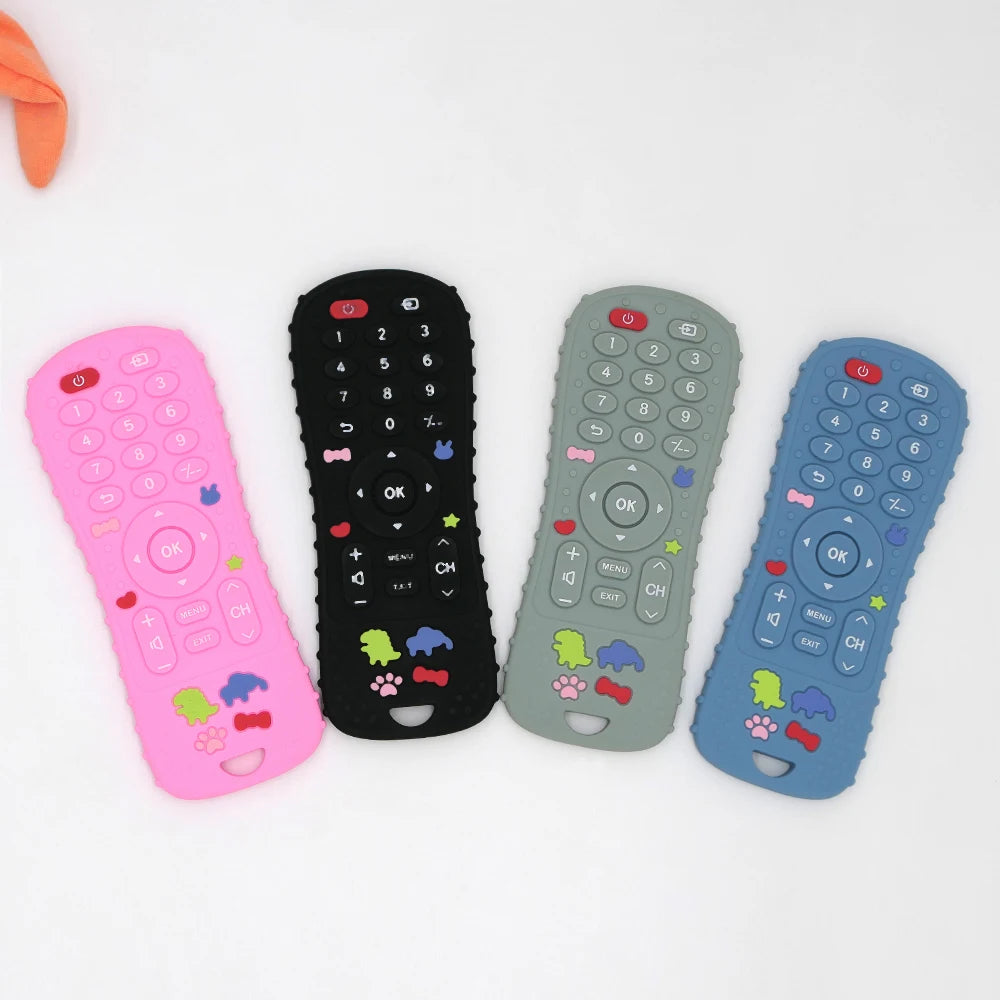 1/4PCS Silicone Baby Toys TV Remote Control Shape Teether Toy BPA Free Silicone Teething Chewing Toy Sensory Baby Accessories