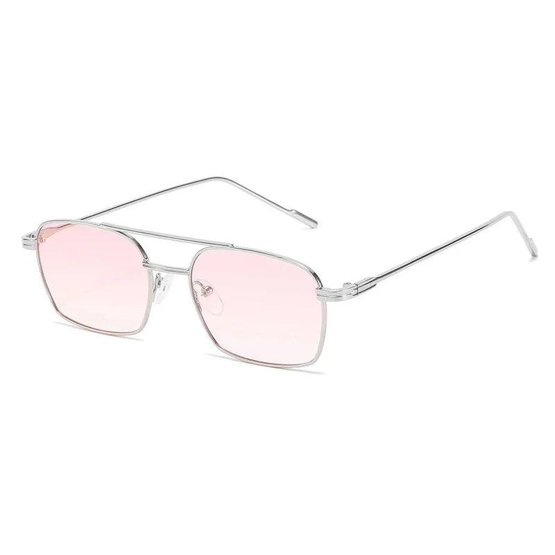 Dropshipping Fashion Square Sunglasses Men Women Metal Sun Glasses Retro Sun Glasses Vintage High Quality Gafas Oculos De Sol