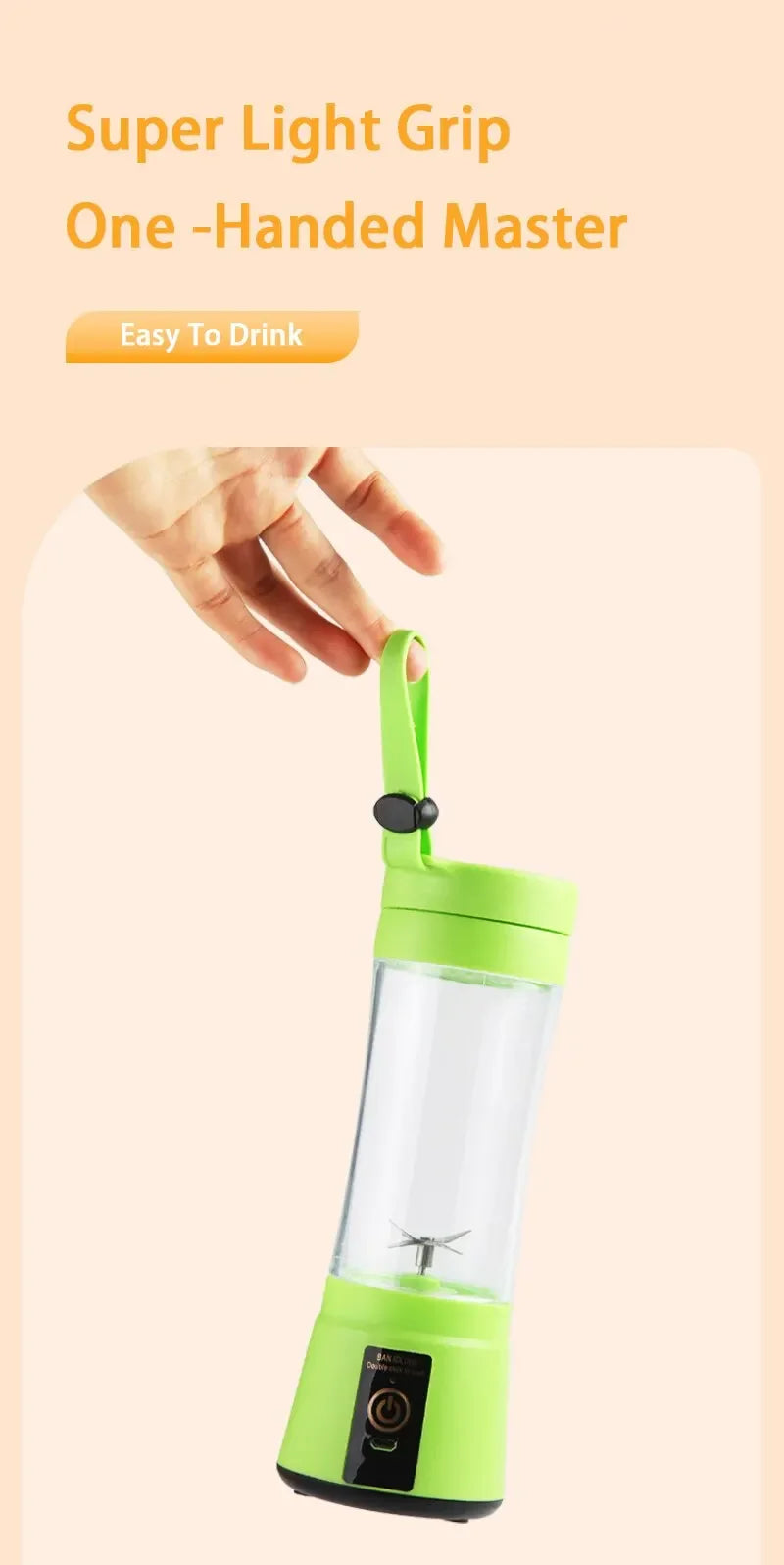 USB mini electric juicer smoothie milkshake machine portable automatic freshly squeezed fruit orange lemon kitchen blender
