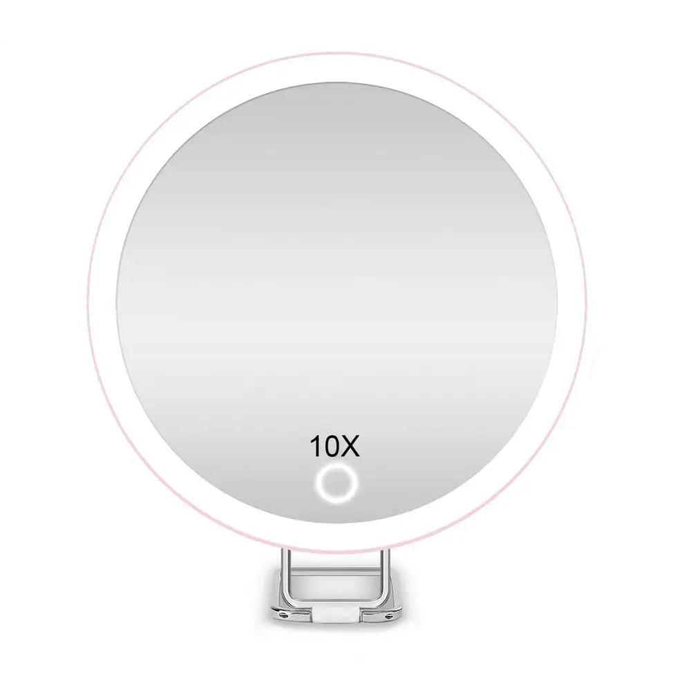 10/20/30X Magnifying Mirror With LED Light Tweezers 360 Degrees Rotary Wall Hanging Desktop Magnified Makeup Vanity Mirror Home
