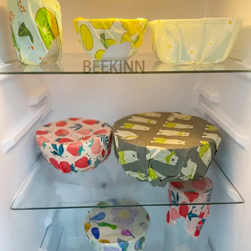 3PCS Set Reusable Organic Beeswax Food Wrap for Fresh Keeping and Eco Friendly Kitchen Plastic Packaging Paper Food Packaging