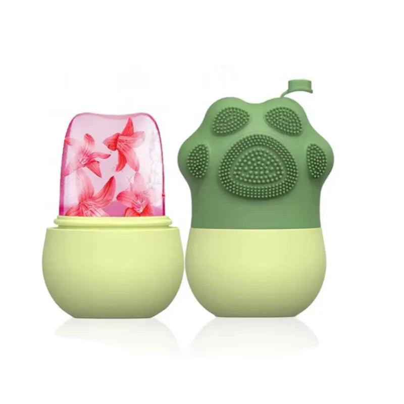 Silicone Ice Facial Roller – Cooling Contour Tool for Lifting, De-Puffing & Glowing Skin