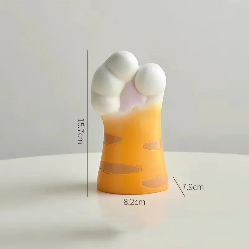Vase Cat Claw Resin Craft Flower Pot Modern Desktop Cat Paw Ornaments Home Decoration Multifunction Simple Creative Cartoon Vase