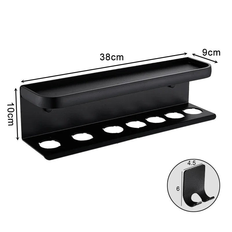 Wall Hairdryer Holder Dyson Airwrap Storage Shelf Makeup Storage Rack Dryer Hair Curler Stand Bathroom Organizer Home Accessory