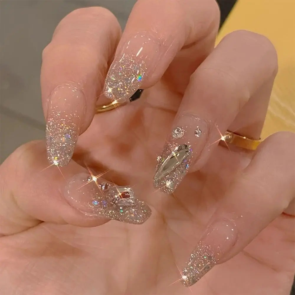 24PCS waterproof French Ombre Press-On Nails