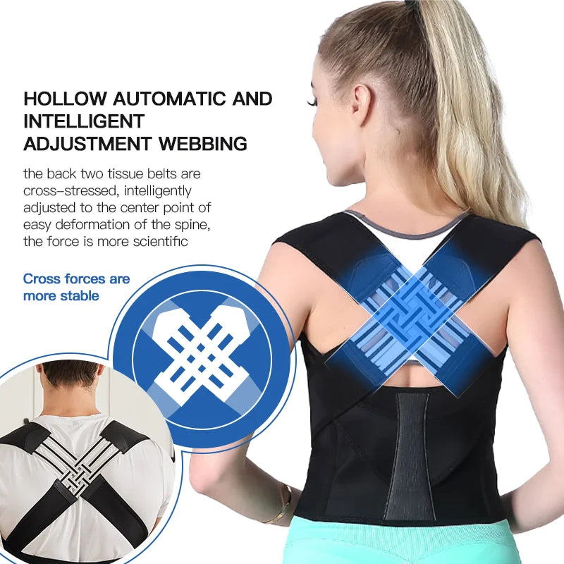Adjustable Back Posture Corrector Belt Women Men Prevent Slouching Relieve Pain Posture Corrector