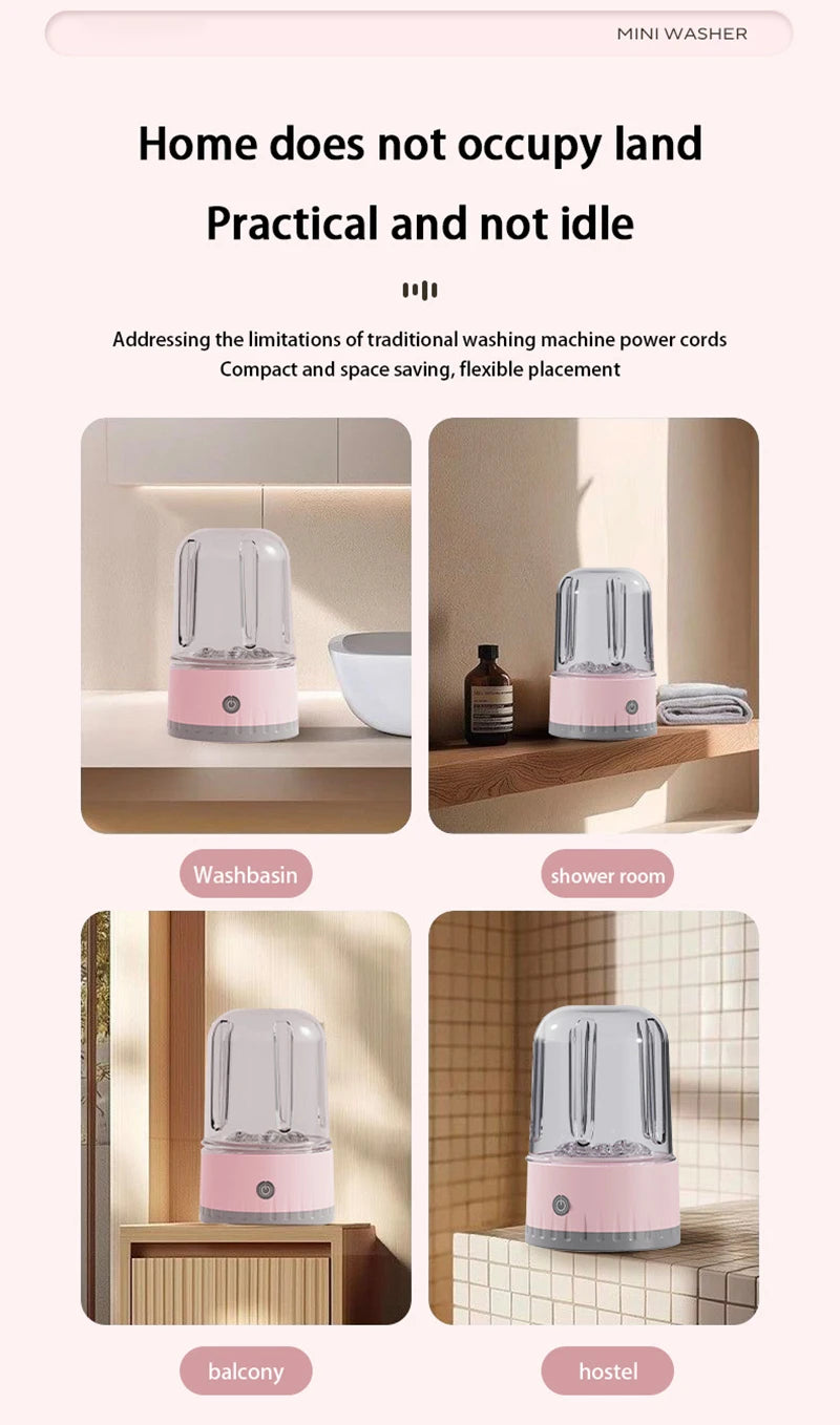 New Wireless Washing Machine Portable Underwear Cleaner 2000AH Mini Socks Wash Machine Fully automatic Laundry Bucket