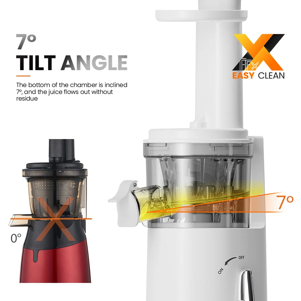 MIUI Petit Slow Juicer Portable Electric Juice Extractor Lemon Fruit Juice Maker Blender Easy Clean Can Make Ice Cream Mini-Pro