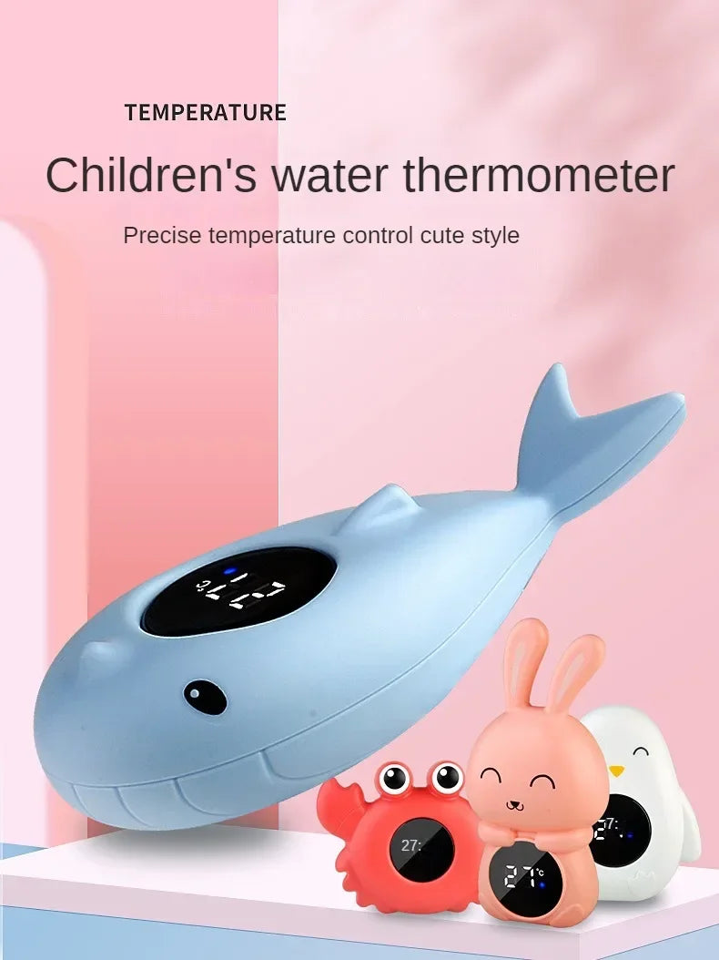 Digital Baby Bath Thermometer – Floating LED Temp Tester with Safety Alarm & Fun Cartoon Design