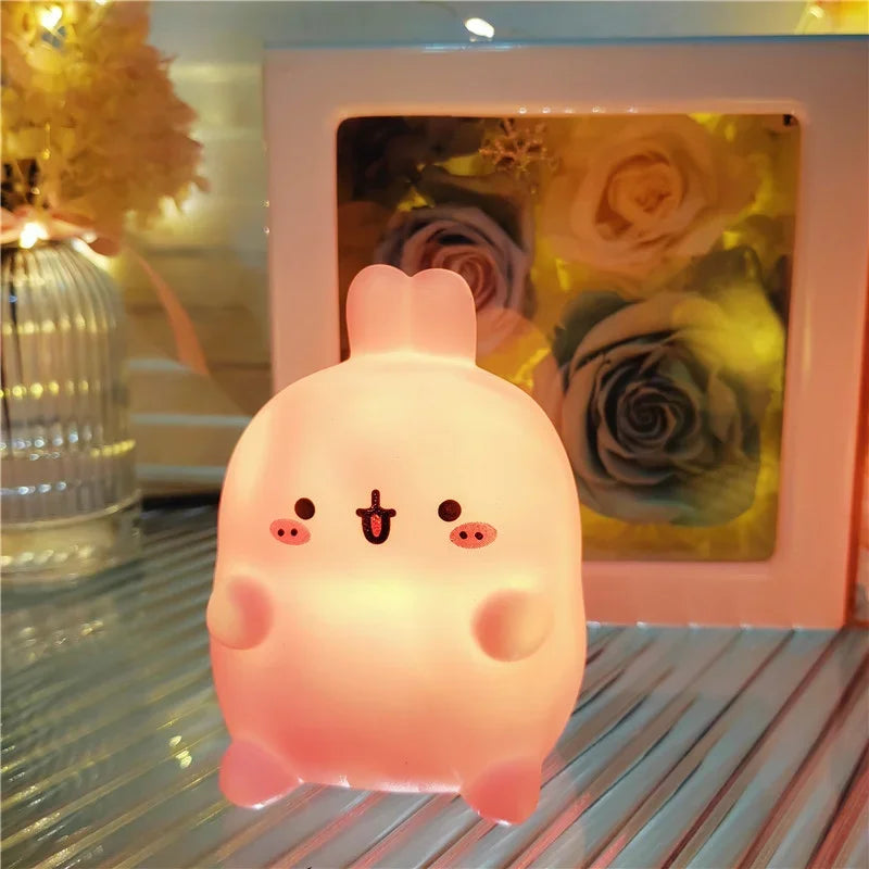 Rabbit Night Light – Cute Battery-Powered LED Lamp for Bedroom or Gifts