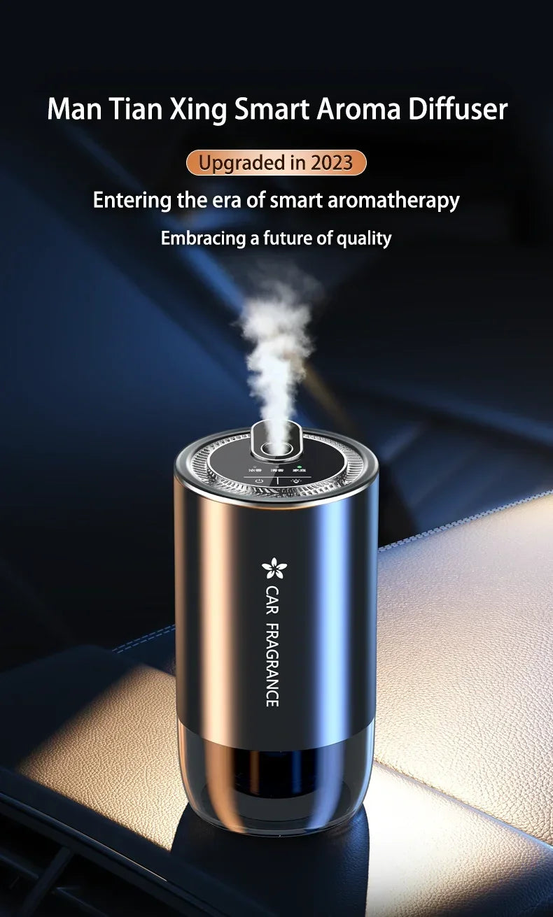 1000mAh Car Air Freshener USB Rechargeable Fragrance Diffuser LED Light Smell Distributor Aromatherapy Scent Air Refresher