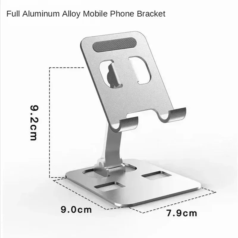 AeroStand™ Universal Aluminum Tablet & Phone Holder – Premium Adjustable Folding Desktop Mount