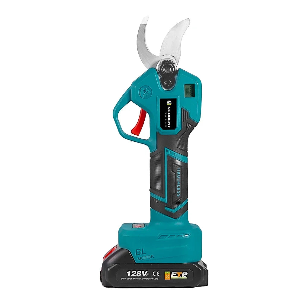 NEWBENY 30mm Brushless Electric Pruning Shears 4 Gear Cordless Garden Fruit Tree Bonsai Beautify Tool For 18V-21V Battery