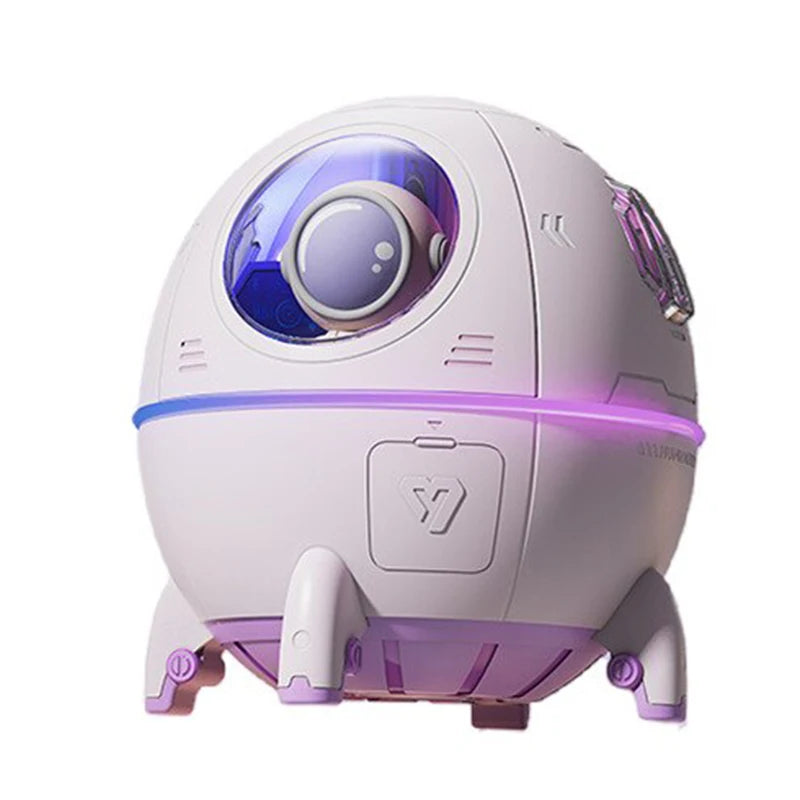 Portable Mini Humidifier,Astronaut Space Small Cool Mist Humidifiers 220ML,USB Desktop Humidifier with Auto Shut Off,Night Light