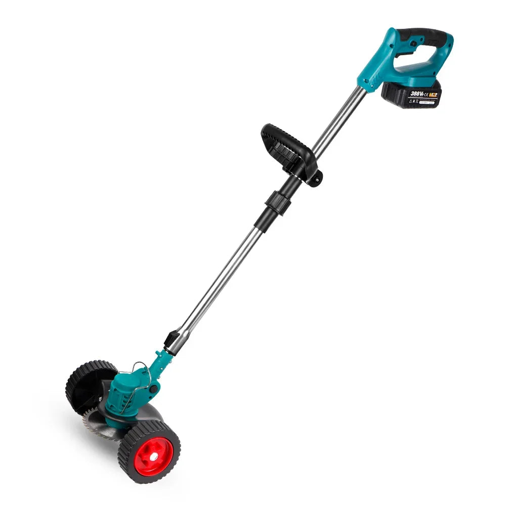 YOFIDRA Electric Lawn Mower Length Adjustable Cutter Cordless Garden Grass Cutting Trimmer Fit For 21V 18V Battery Pins
