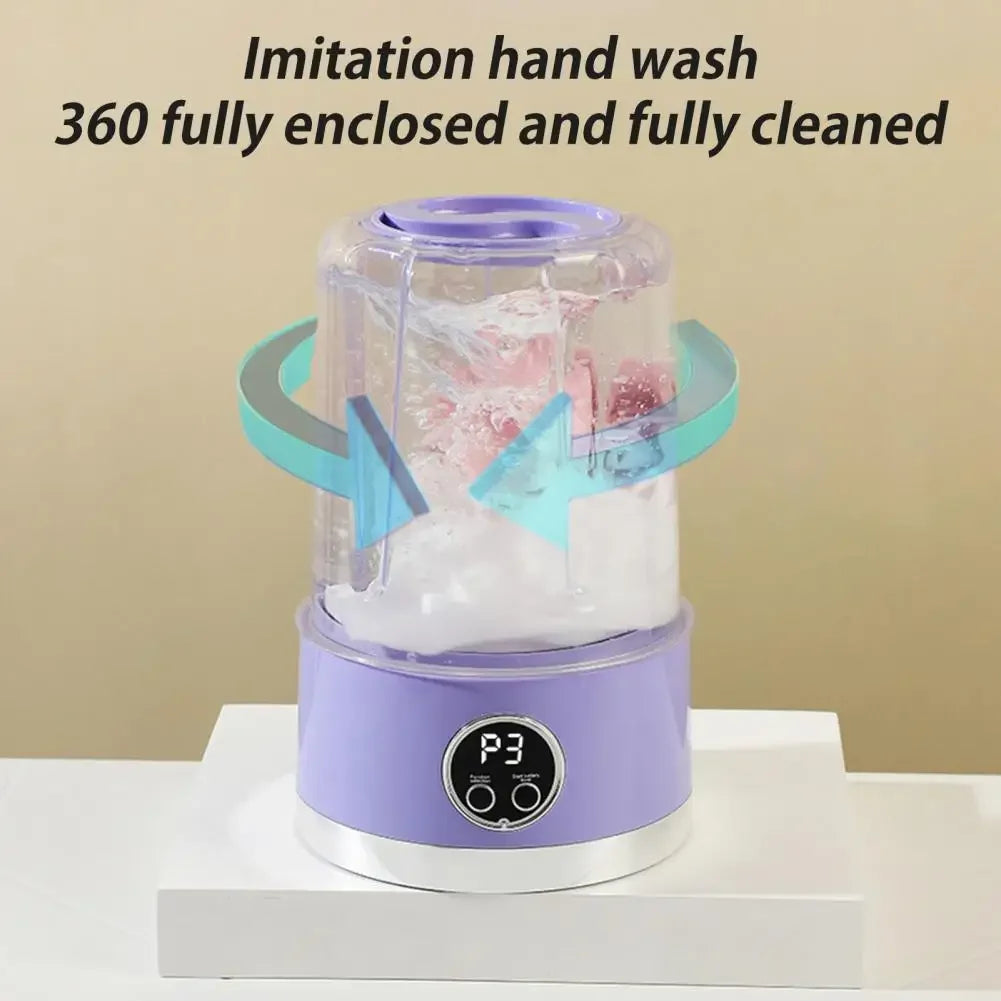 Portable Cordless Washing Machine,USB Rechargeable, Mini Washer For /Underwear/Socks/Baby Clothes Home Travel Laundry Bucket