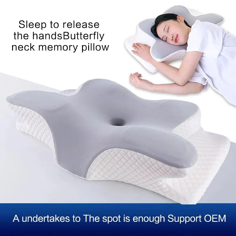 The LuxeContour™ Butterfly Pillow – Sculpted Support, Effortless Sleep