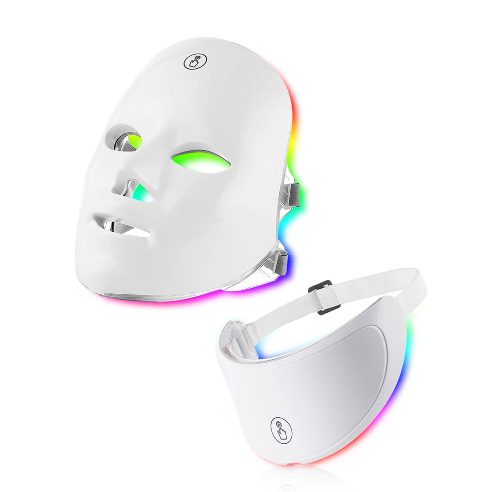 Wireless LED Face Mask Red Light Photon Therapy Anti-Aging Anti Wrinkle Acne Removal 7 Color Facial Mask Skin Care Beauty Device