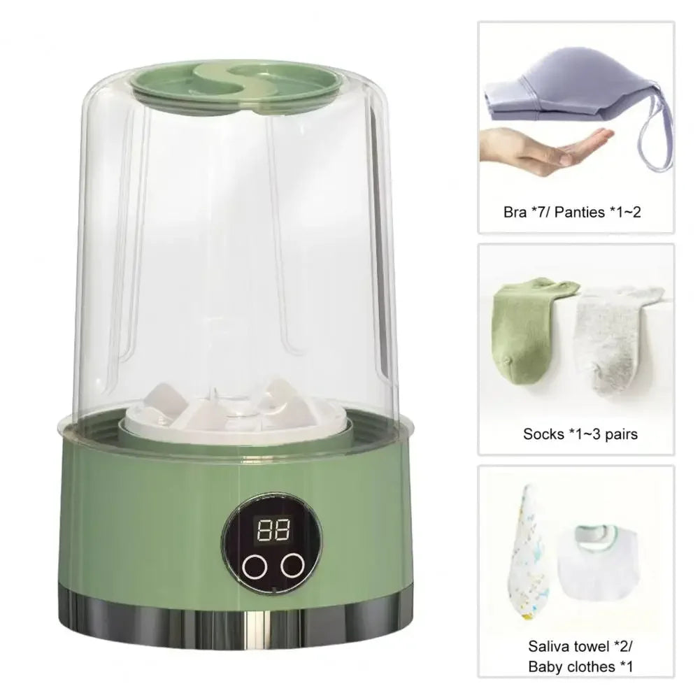 Portable Cordless Washing Machine,USB Rechargeable, Mini Washer For /Underwear/Socks/Baby Clothes Home Travel Laundry Bucket