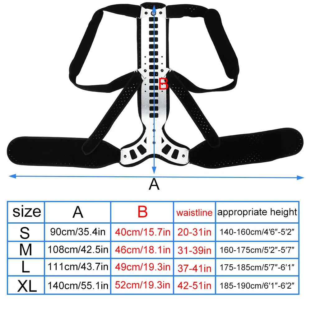 Posture Perfect Adjustable Back Brace – Pain Relief & Full Support for Men & Women