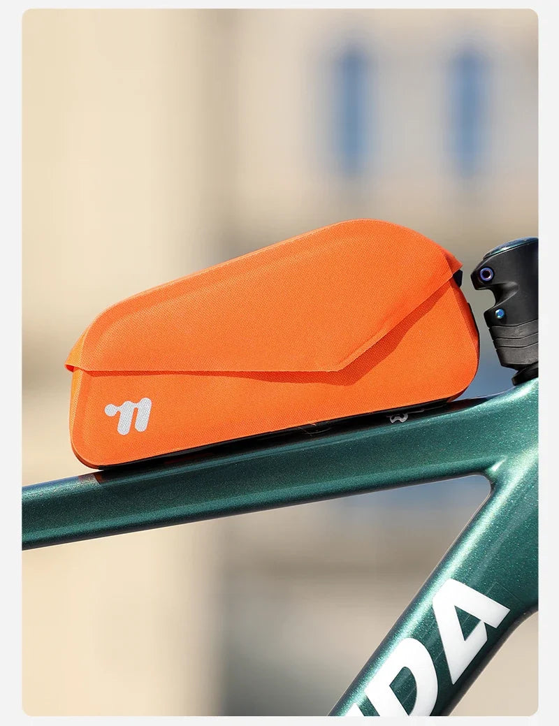 WEST BIKING Waterproof Bicycle Top Tube Bag Lightweight Bike Frame Pack Durable Cycling Storage Bag for Mountain and Road Bikes