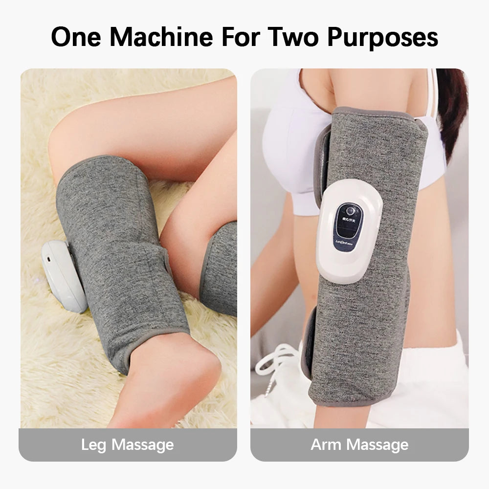 Electric Leg Massager Wireless Rechargeable Air Compression Leg Calf Massage for Relax Leg Muscles 360° Air Pressure Leg Massage