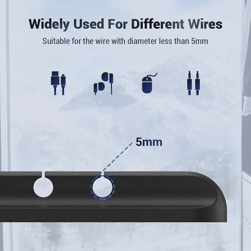 LuxeHold™ Cable Organizer Set – Elegant Silicone Cord Management for the Modern Workspace