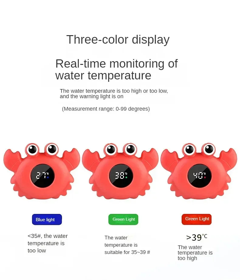 Digital Baby Bath Thermometer – Floating LED Temp Tester with Safety Alarm & Fun Cartoon Design