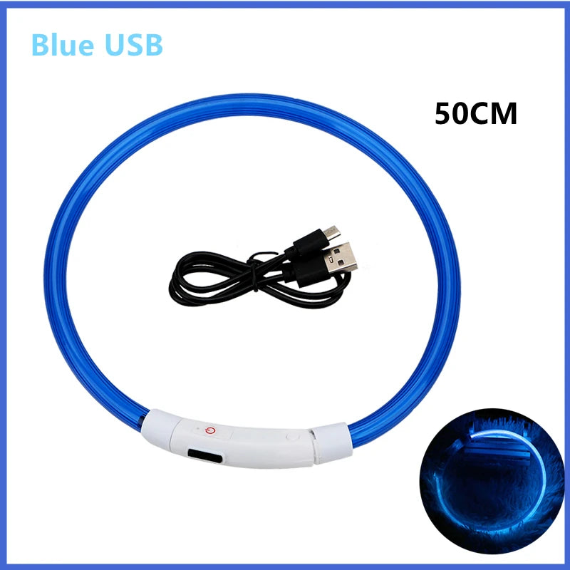 LumiPaw™ Luxe LED Pet Collar – USB Rechargeable, Adjustable & Radiantly Safe
