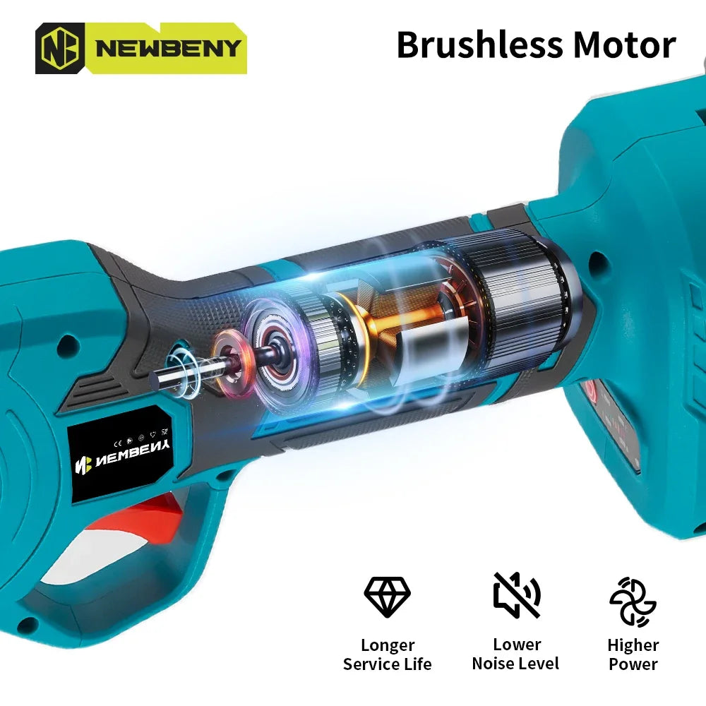 NEWBENY 30mm Brushless Electric Pruning Shears 4 Gear Cordless Garden Fruit Tree Bonsai Beautify Tool For 18V-21V Battery