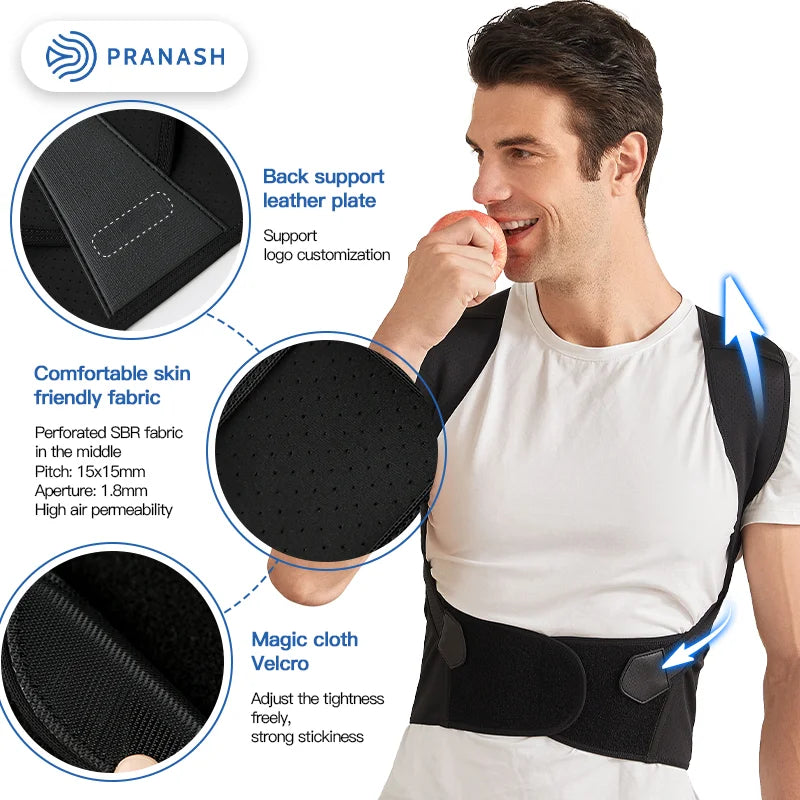 Adjustable Back Posture Corrector Belt Women Men Prevent Slouching Relieve Pain Posture Corrector