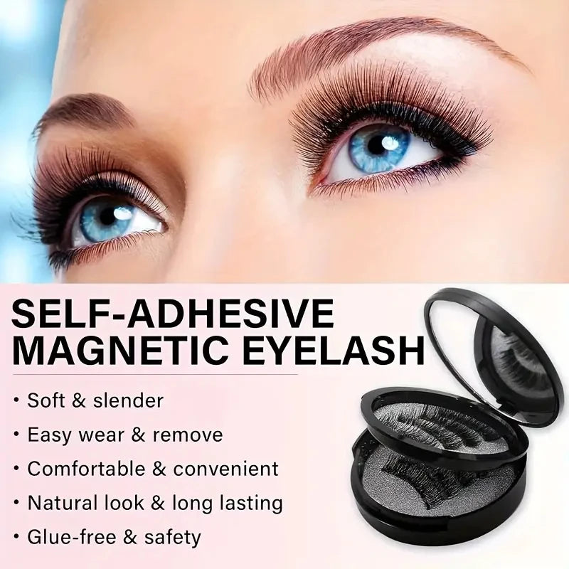 Magnetic Eyelash Kit – 8PCS Reusable Natural Lashes + Tools