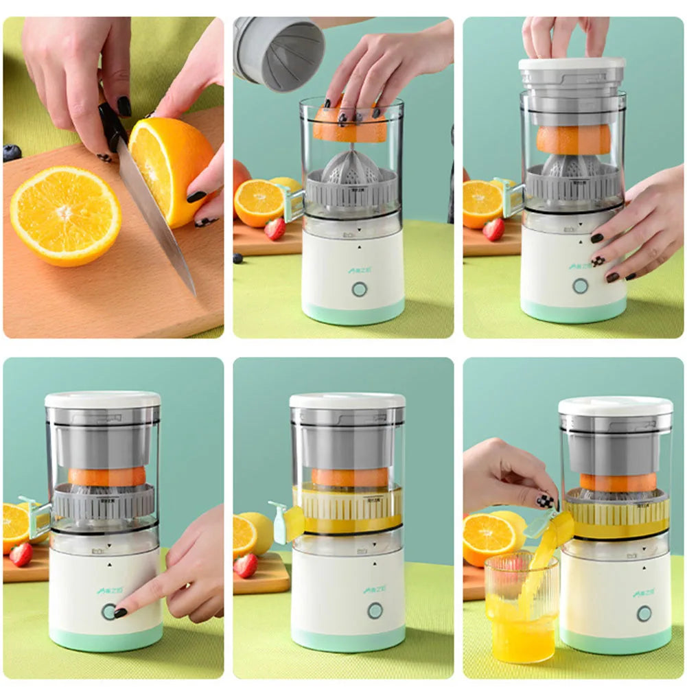 Portable Electric Juicer Multifunction Fruit Juicer Household Orange Lemon Blender USB Charging Kitchen Automatic Fresh Squeezer