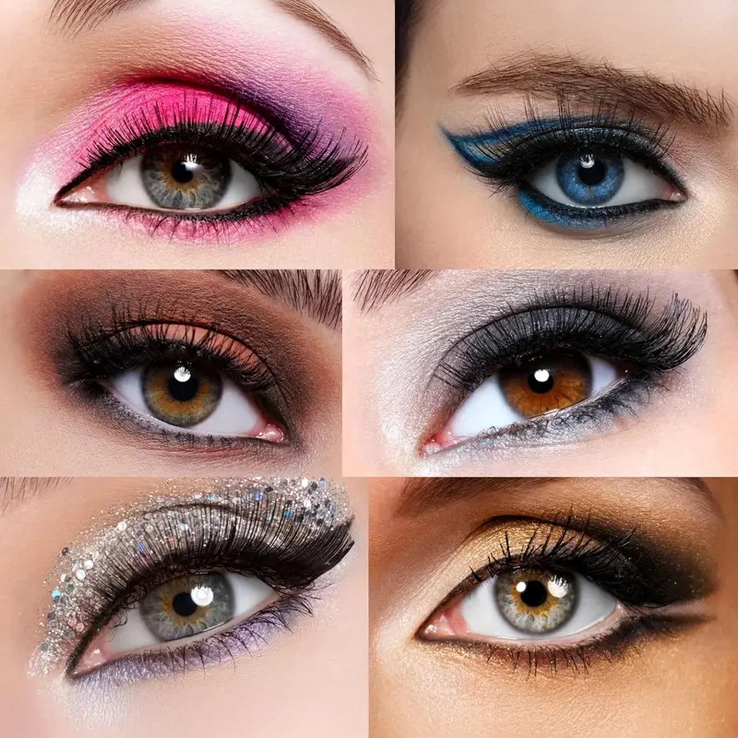 8pcs Magnetic Eyelashes Glue-free cluster lashes reusable false eyelash Eye Lash for Eye-Lifting Effect DIY Makeup Use