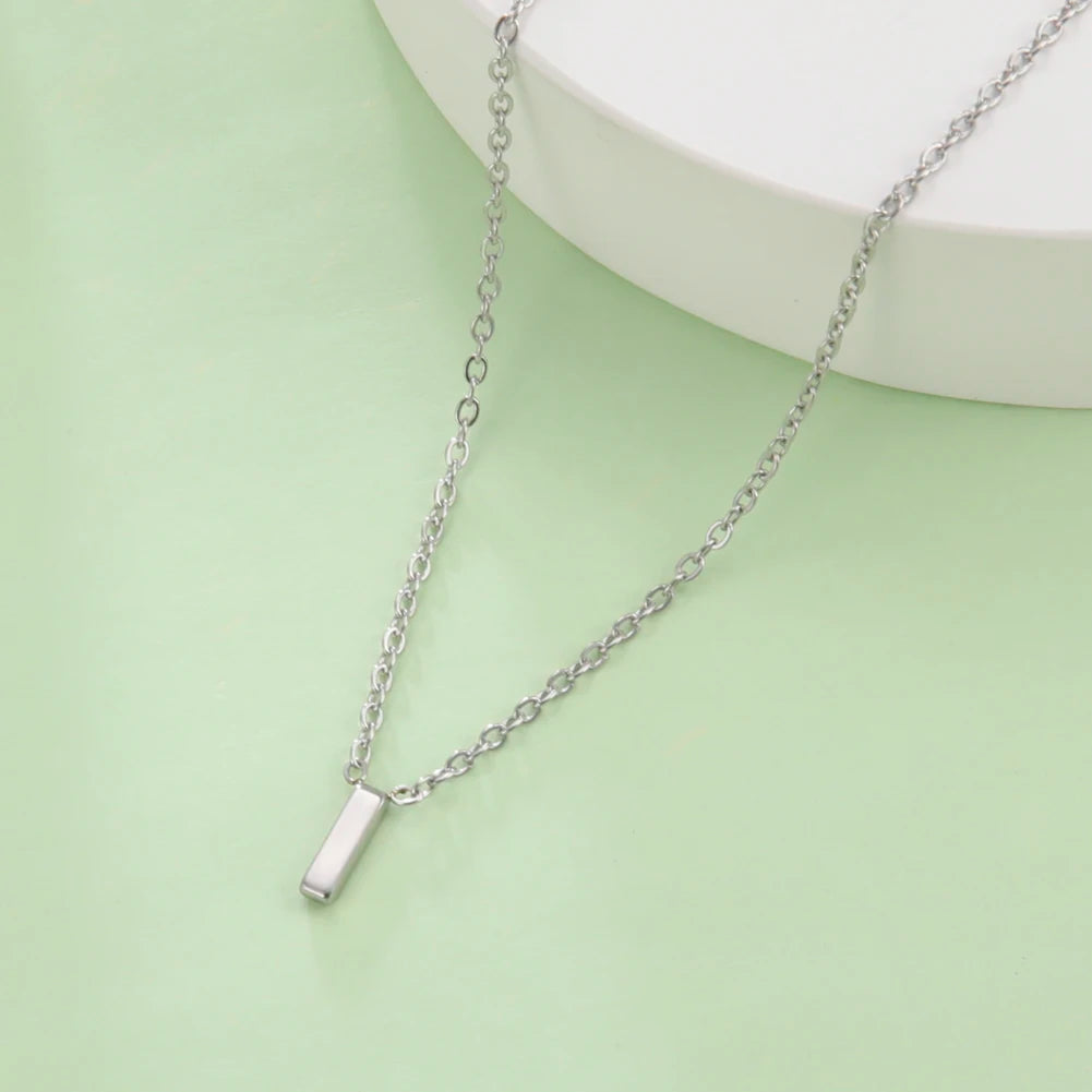 Cazador Personalized Initial Necklace – Minimalist A–Z Charm on Stainless Chain