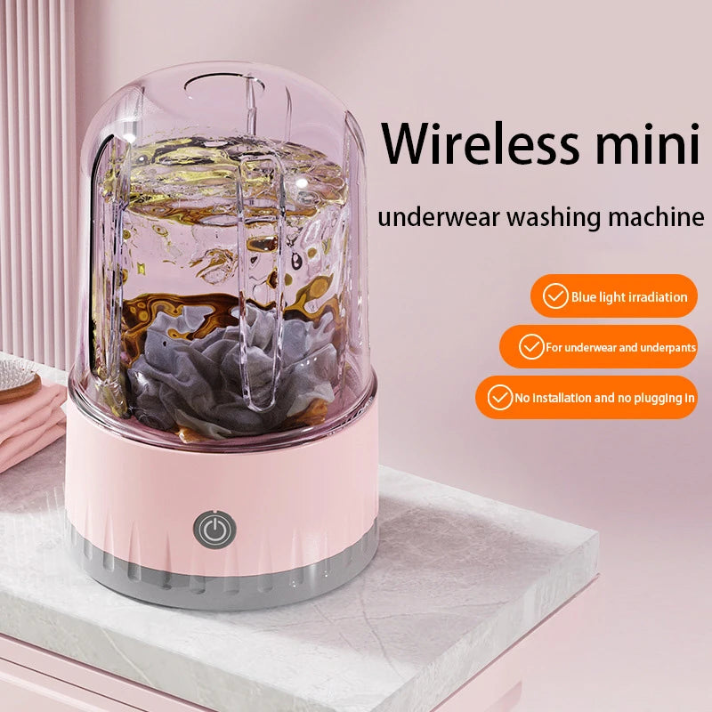 Mini Laundry Cup 1L Wireless Portable Underwear&Socks Automatic Washing Machine Rechargeable For Travel Home Dormitory